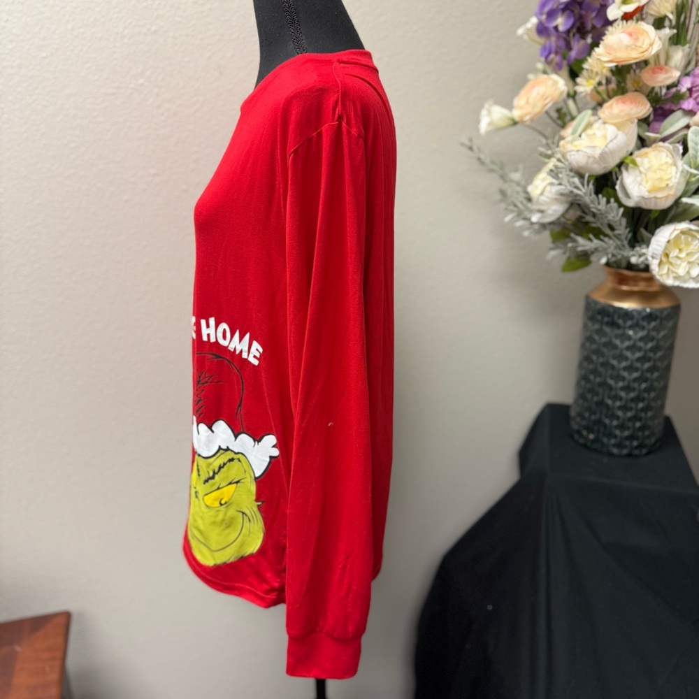 The Grinch "Go Grinch or Go Home" Christmas Long Sleeve Top – Women’s Size M - Picture 3 of 9